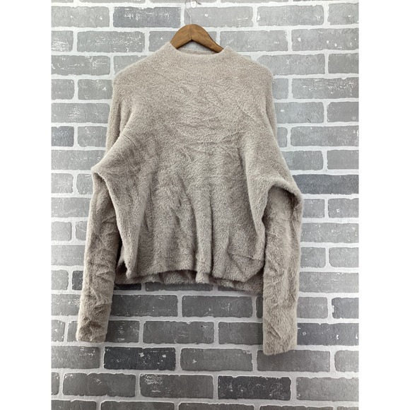Abercrombie & Fitch Sweaters - Abercrombie & Fitch Soft AF Eyelash Knit Mock Neck Sweater Taupe Beige Large
